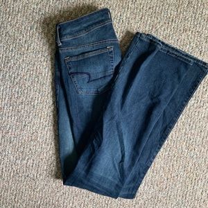 4 long American eagle kick boot jeans